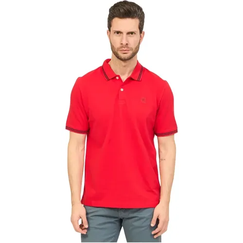Rotes Polo-Shirt mit 2 Knöpfen , Herren, Größe: M - Bugatti - Modalova