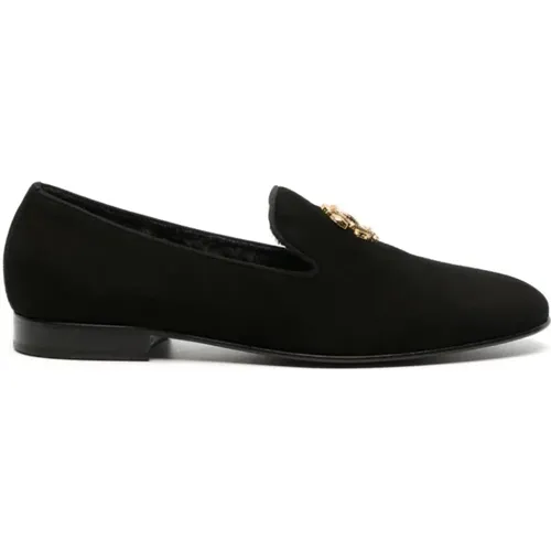 Leather Loafers Casual Flats , male, Sizes: 10 UK - Roberto Cavalli - Modalova