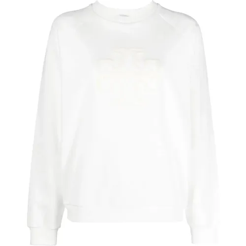 Weißes Logo-Appliqué Sweatshirt - TORY BURCH - Modalova