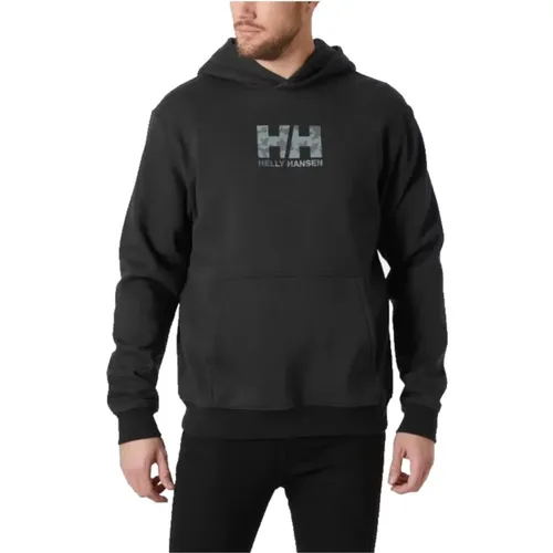 Grafischer Fleece-Sweatshirt für Outdoor-Aktivitäten , Herren, Größe: XL - Helly Hansen - Modalova