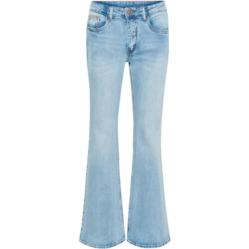 Hohe Bootcut Jeans Hellblau Retro - My Essential Wardrobe - Modalova