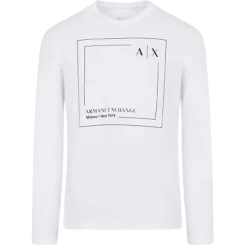 Classic Men`s T-shirt , male, Sizes: S, XS, M, XL, L - Armani Exchange - Modalova