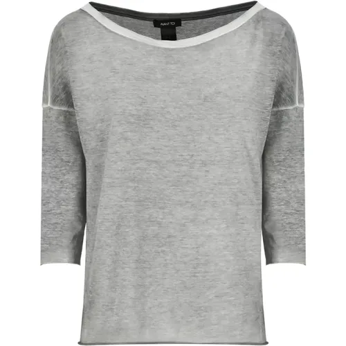 Grey Cotton Sweater for Women , female, Sizes: M, S - Avant Toi - Modalova