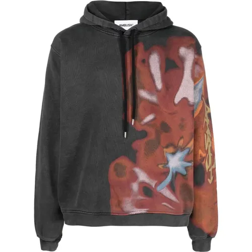 Graphic-Print Cotton Hoodie , male, Sizes: S, L - Ambush - Modalova