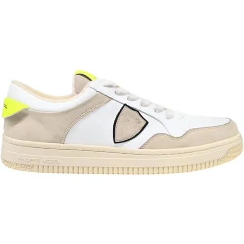 Mixage White Yellow Sneakers , female, Sizes: 4 UK, 7 UK, 6 UK, 3 UK, 5 UK - Philippe Model - Modalova