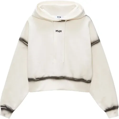 Cream Sweater for Women , female, Sizes: M, XS, S - Msgm - Modalova