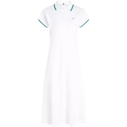 Striped Sleeve Knee Polo Dress , female, Sizes: S, M, XS - Tommy Hilfiger - Modalova