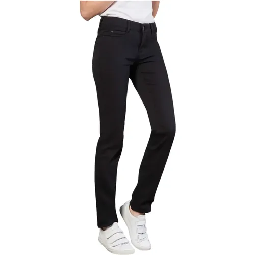 Skinny Cropped Jeans mit Reißverschluss-Detail , Damen, Größe: XL - MAC - Modalova
