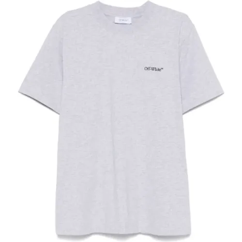 Grey T-shirts and Polos , male, Sizes: L, M, XL, S - Off White - Modalova