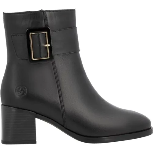 Elegante Schwarze Damen Stiefeletten , Damen, Größe: 37 EU - Remonte - Modalova