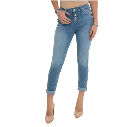Monroe Denim Jeans mit hoher Taille , Damen, Größe: W25 - Liu Jo - Modalova