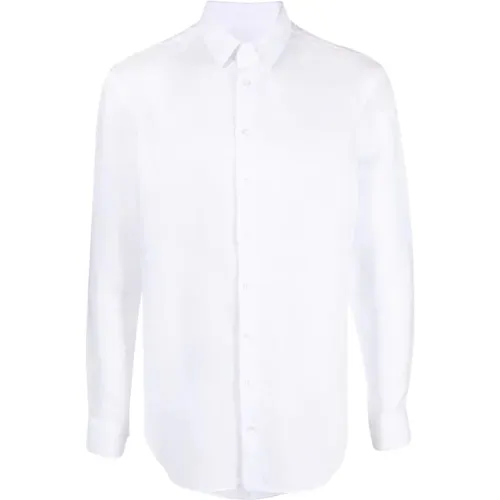 Elegantes Weißes Herrenhemd mit Langen Ärmeln - Giorgio Armani - Modalova