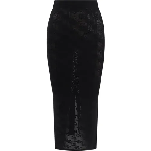 High Waist Skirt with Back Slit , female, Sizes: S - Dolce & Gabbana - Modalova