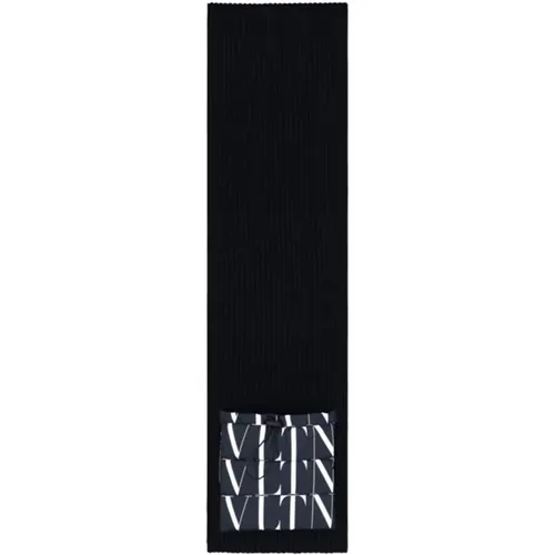 Woll-Logo-Schal mit geripptem Effekt - Valentino - Modalova