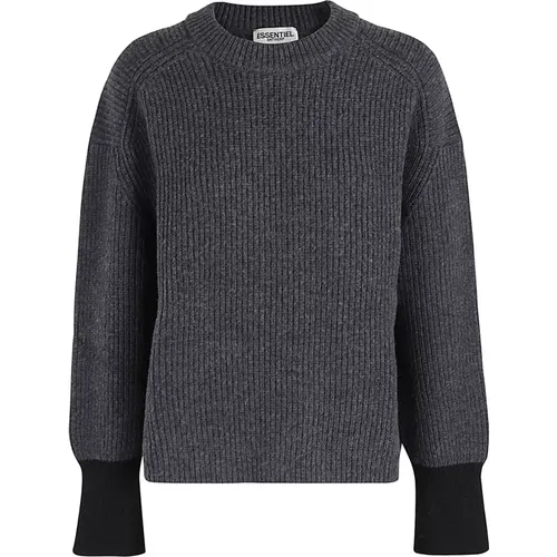 Zweifarbiger Strickpullover , Damen, Größe: M - Essentiel Antwerp - Modalova