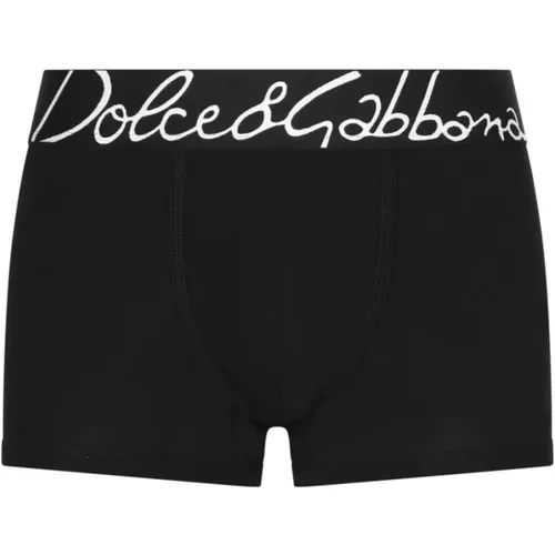 Oversize Logo Bund Boxershorts in BL , Herren, Größe: XS - Dolce & Gabbana - Modalova