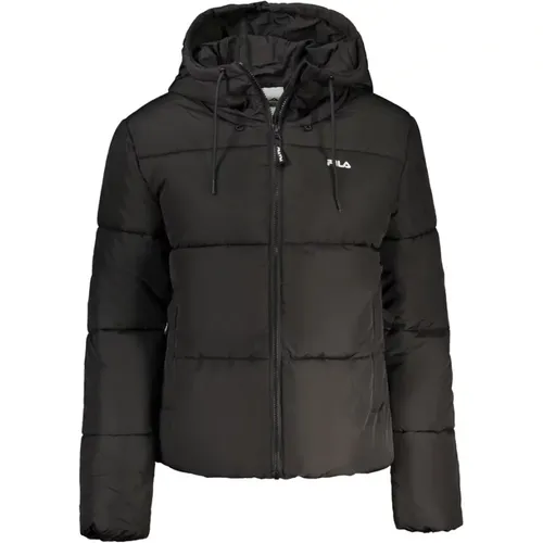 Schwarze Polyesterjacke & Mantel , Herren, Größe: M - Fila - Modalova