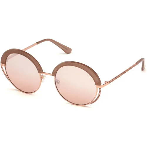 Sonnenbrille in Roségold mit pinkfarbenen Gläsern - Guess - Modalova
