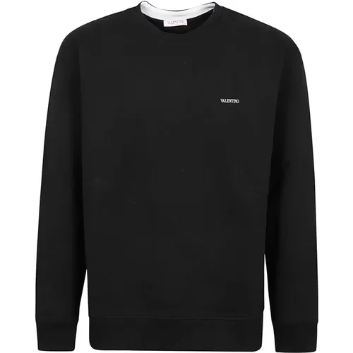 Schwarzer Sweatshirt , Herren, Größe: L - Valentino Garavani - Modalova