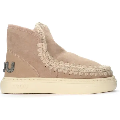 Eskimo Sneaker Bold Camel Color with Glitter Logo , female, Sizes: 6 UK, 7 UK, 3 UK, 5 UK, 8 UK, 4 UK - Mou - Modalova