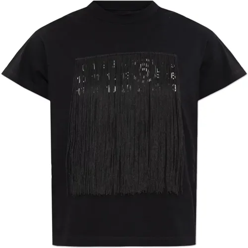 Fringe T-shirt , Damen, Größe: S - MM6 Maison Margiela - Modalova