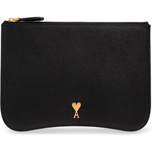 Pouch with logo , unisex, Sizes: ONE SIZE - Ami Paris - Modalova