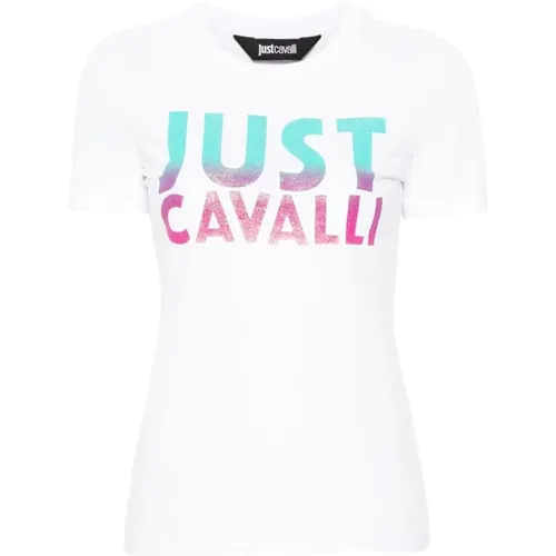 Grafische T-Shirts und Polos , Damen, Größe: XS - Just Cavalli - Modalova