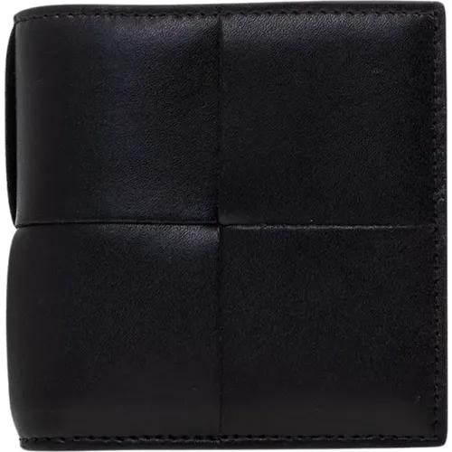 Leather folding wallet , male, Sizes: ONE SIZE - Bottega Veneta - Modalova