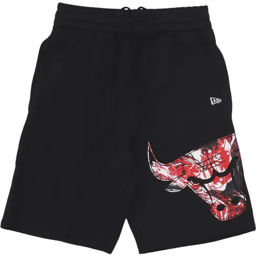 Chicago Bulls Graphic Tracksuit Shorts , male, Sizes: XL, L, M - new era - Modalova