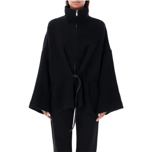 Schwarzer Wollcape Mantel - Rick Owens - Modalova