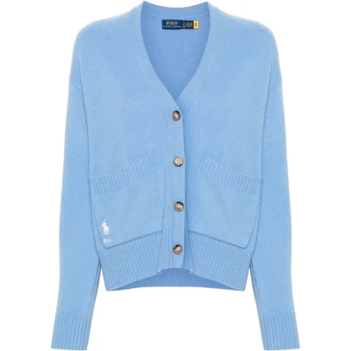 Blauer Wollmischung Casual Cardigan - Polo Ralph Lauren - Modalova