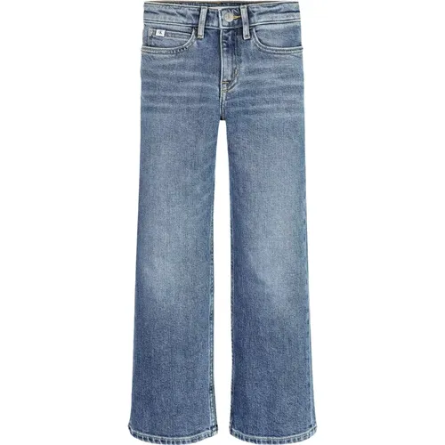 Jeans mit hoher Taille und verstellbarem Bund - Calvin Klein - Modalova