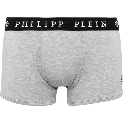 Elegantes Graues Boxer-Duo mit Logoband , Herren, Größe: 2XL - Philipp Plein - Modalova