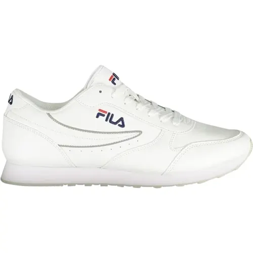 Polyester Lace-Up Sneaker with Contrast Logo Detail , male, Sizes: 10 UK, 11 UK, 7 UK, 8 UK, 9 UK - Fila - Modalova