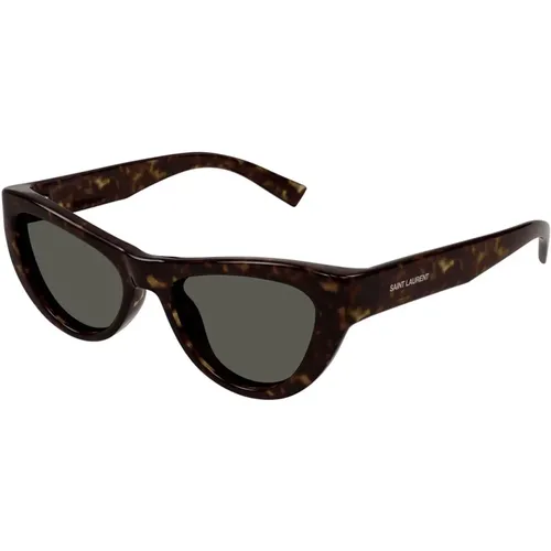 Cat-Eye Sunglasses SL 676 003 , female, Sizes: 53 MM - Saint Laurent - Modalova
