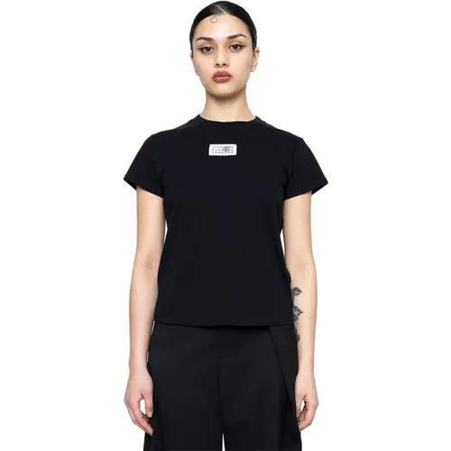 Tag T-Shirt , female, Sizes: L, M, XS - MM6 Maison Margiela - Modalova