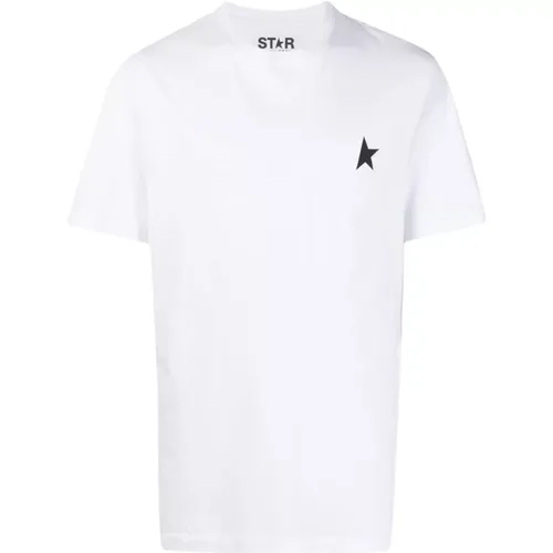 Star Print T-Shirt , male, Sizes: S - Golden Goose - Modalova