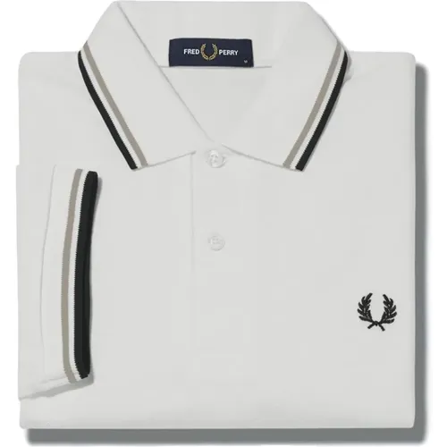 Double Trim and Black Polo Shirt for Men , male, Sizes: S - Fred Perry - Modalova