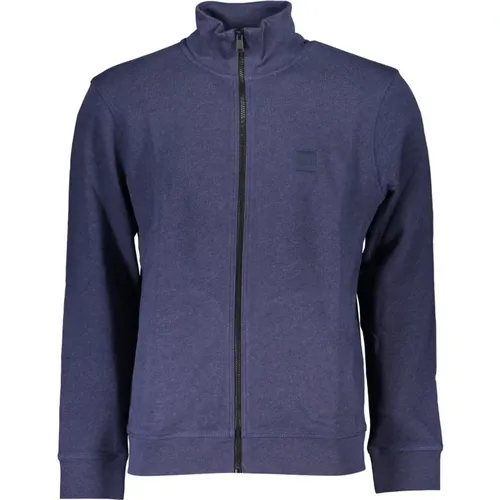 Zip-Up Sweater with Long Sleeves , male, Sizes: 3XL, S - Hugo Boss - Modalova