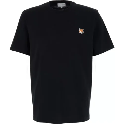 Fox Head Patch Tee Shirt , male, Sizes: L, S - Maison Kitsuné - Modalova