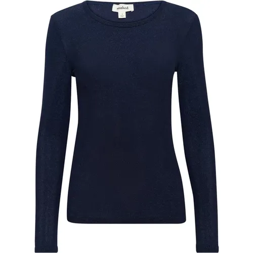 Glimmertop Round Neck Long Sleeve Night Sky , female, Sizes: XS, S, L, XL, M, 2XL - Soaked in Luxury - Modalova