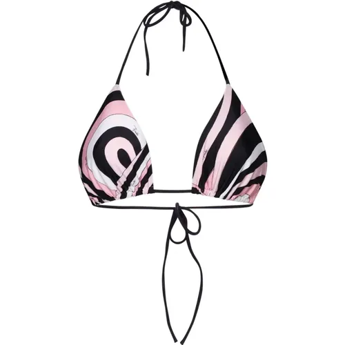 Iris Print Triangle Bikini Set , female, Sizes: S - EMILIO PUCCI - Modalova