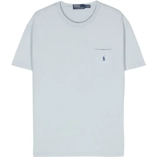 Blaues Polo Pony Jersey T-shirt , Herren, Größe: XL - Ralph Lauren - Modalova