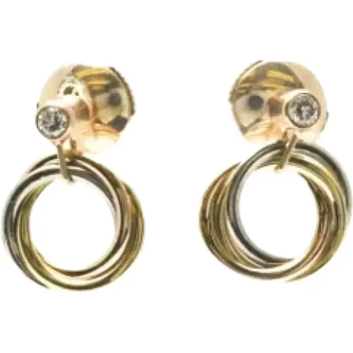 Pre-owned White Gold earrings , female, Sizes: ONE SIZE - Cartier Vintage - Modalova