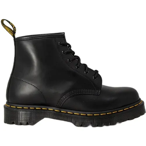 Schwarze Leder Schnürstiefel , Herren, Größe: 46 EU - Dr. Martens - Modalova