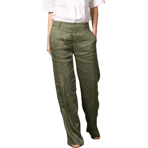 Gerade Damen Leinenmischung Chino Hose , Damen, Größe: 2XS - Mason's - Modalova