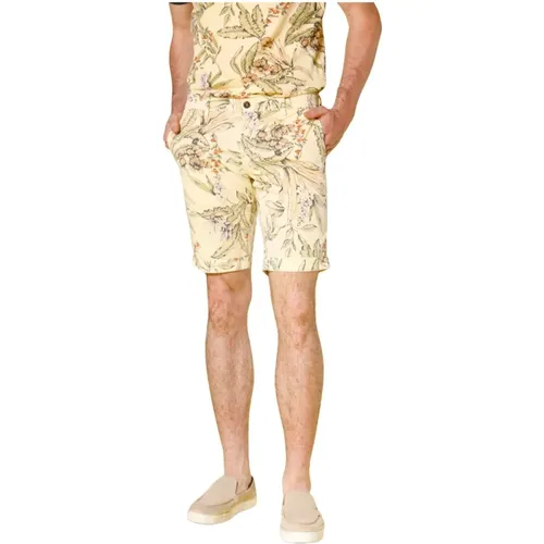 Slim Fit Blumen Bermuda Shorts - Mason's - Modalova