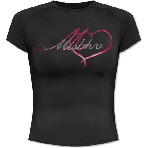 T-Shirt mit Logo , Damen, Größe: M - Misbhv - Modalova