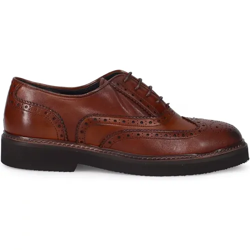 Leather Flat Shoes , female, Sizes: 6 UK, 3 UK - Sangiorgio - Modalova