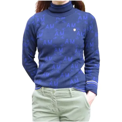 Printed Roll Neck Turtleneck , female, Sizes: S, M, XL - aeronautica militare - Modalova